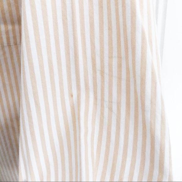 Chaps Yellow and White Striped Button-Up Shirt - Picture 7 of 8